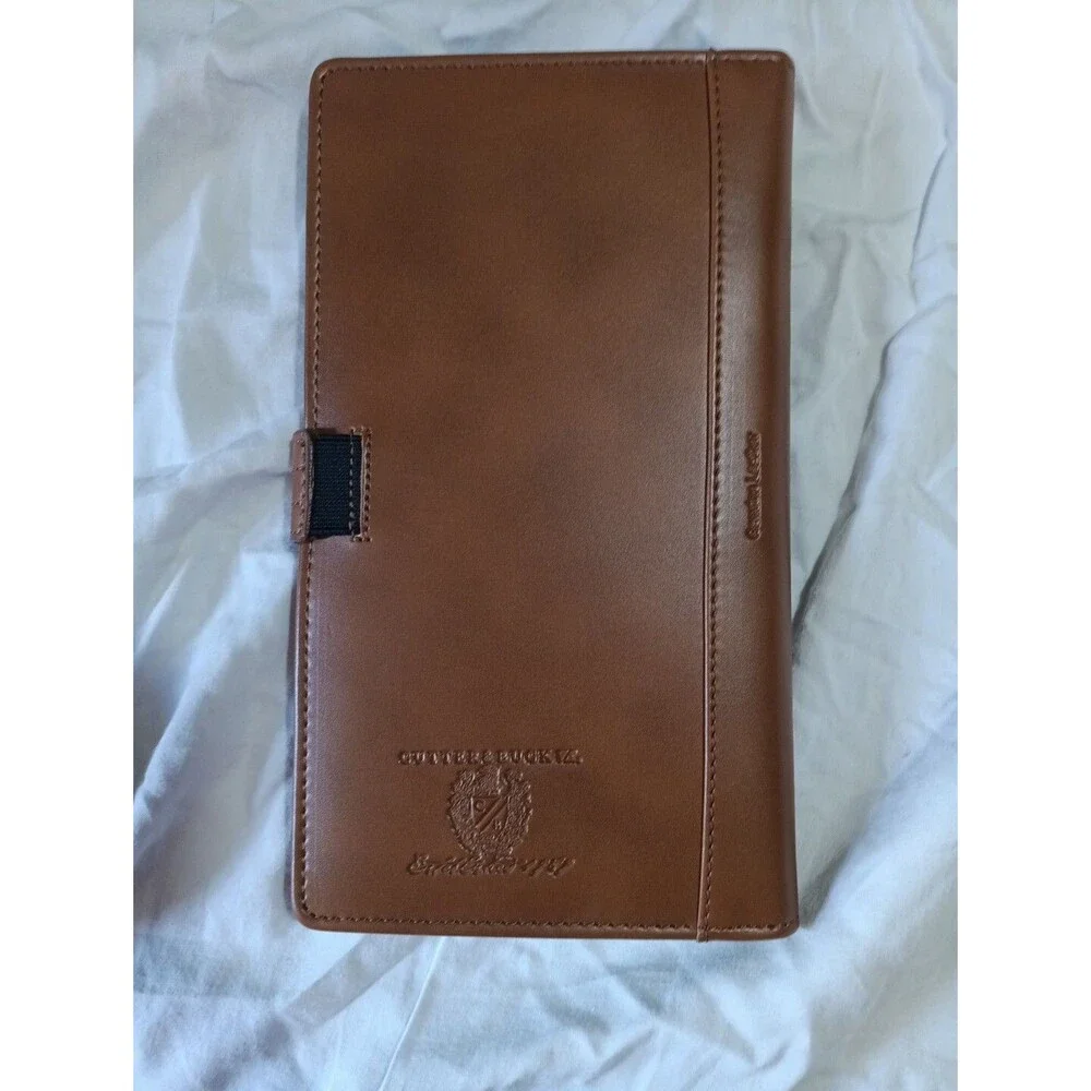 Cutter And Buck Passport Wallet Organizer Brown Leather Organizer (New No Box)